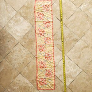 Vintage Albert Nipon Scarf Cream Pink Roses EUC